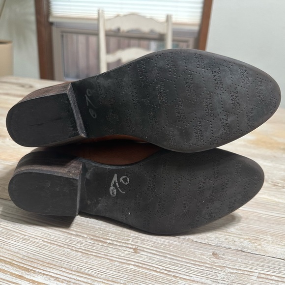 Franco Sarto Waco Western Leather Cowboy Ankle Boots - Picture 9 of 10